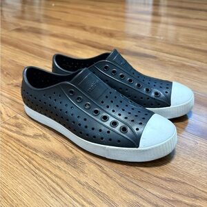 Native Black and White Perforated Sneakers